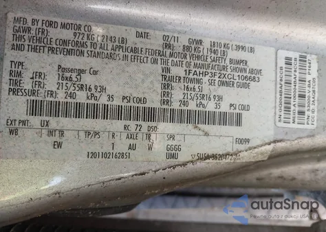 2012 Ford Focus Se из США, поврежденный, VIN 1FAHP3F2XCL106683